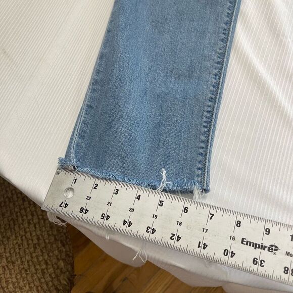 Hudson Riley Crop Relaxed Straight Destroyed Denim Jeans Size 28 - Picture 7 of 10